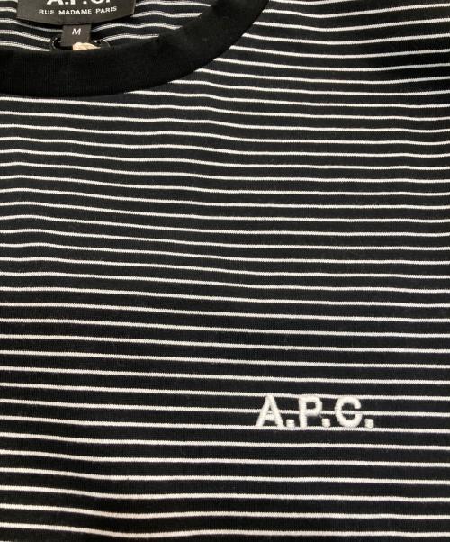A.P.C.（アーペーセー）A.P.C. (アーペーセー) ELLISON L/S JPS　24253-1-96741 ブラック×ホワイト サイズ:M 未使用品の古着・服飾アイテム