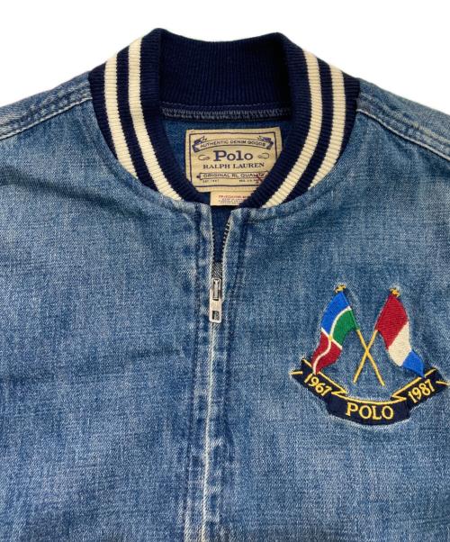 POLO RALPH LAUREN（ポロ・ラルフローレン）POLO RALPH LAUREN (ポロ・ラルフローレン) デニムボンバージャケット インディゴ サイズ:XSの古着・服飾アイテム
