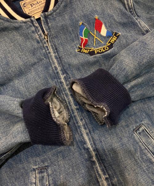 POLO RALPH LAUREN（ポロ・ラルフローレン）POLO RALPH LAUREN (ポロ・ラルフローレン) デニムボンバージャケット インディゴ サイズ:XSの古着・服飾アイテム