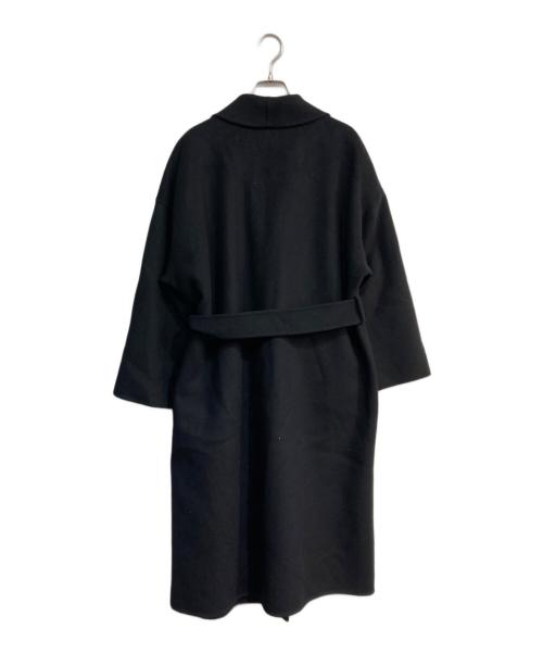 DES PRES（デ プレ）DES PRES (デ プレ) ダブルフェイスメルトンビーバー ベルデッドコート ブラック サイズ:34の古着・服飾アイテム