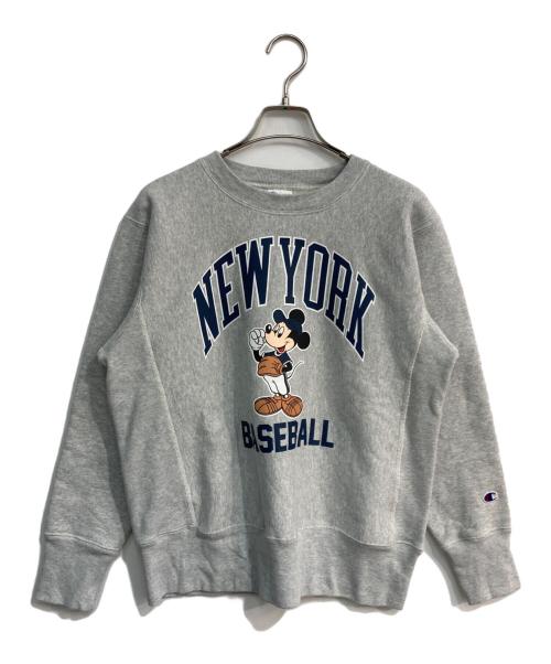 Champion（チャンピオン）Champion (チャンピオン) Disney (ディズニー) リバースウィーブスウェット　C3-A031 グレー サイズ:Sの古着・服飾アイテム