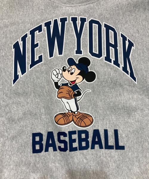 Champion（チャンピオン）Champion (チャンピオン) Disney (ディズニー) リバースウィーブスウェット　C3-A031 グレー サイズ:Sの古着・服飾アイテム