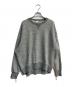 6(ROKU) BEAUTY&YOUTH（ロク ビューティーアンドユース）の古着「Cotton Urake Color Stitch Crew Neck Pullover　8612-241-0405」｜グレー