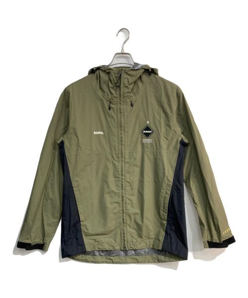 SOPH.（ソフ）SOPH. (ソフネット) F.C.R.B. (エフシーレアルブリストル) RAIN JACKET　FCRB-190011 カーキ×ブラック サイズ:Xlの古着・服飾アイテム