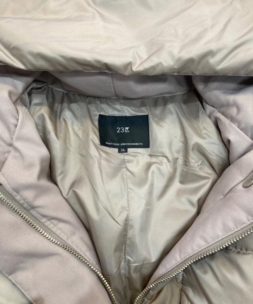 23区（ニジュウサンク）23区 (ニジュウサンク) 【洗える】シレータフタ ショート ダウンコート ベージュ サイズ:36の古着・服飾アイテム
