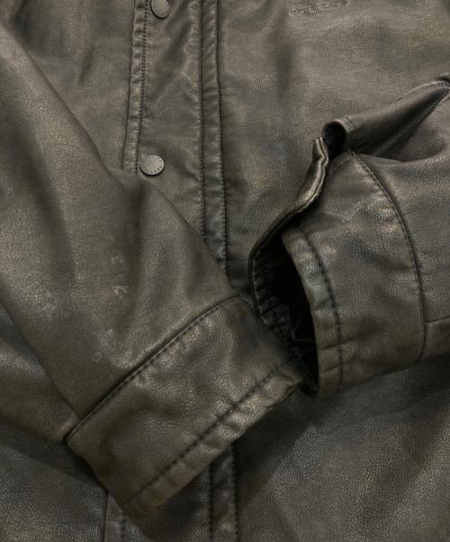 NAUTICA（ノーティカ）NAUTICA (ノーティカ) FREAK'S STORE (フリークスストア) Faded Vegan Leather Blouson 243-1553 ブラック サイズ:Mの古着・服飾アイテム