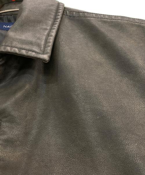 NAUTICA（ノーティカ）NAUTICA (ノーティカ) FREAK'S STORE (フリークスストア) Faded Vegan Leather Blouson 243-1553 ブラック サイズ:Mの古着・服飾アイテム