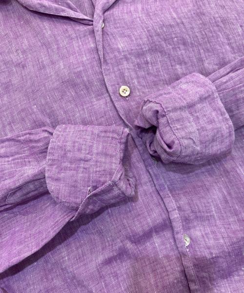 Errico Formicola（エリコフォルミコラ）Errico Formicola (エリコフォルミコラ) LINEN OPEN COLLOR SHIRT　BEAMS別注 ピンク サイズ:16/41の古着・服飾アイテム