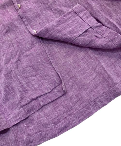 Errico Formicola（エリコフォルミコラ）Errico Formicola (エリコフォルミコラ) LINEN OPEN COLLOR SHIRT　BEAMS別注 ピンク サイズ:16/41の古着・服飾アイテム