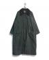 Barbour（バブアー）の古着「バーレー オイルドロングコート　BURGHLEY UA　1902425」｜グリーン
