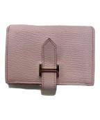 HERMESエルメス）の古着「ベアン ミニ シェブルミゾル カードケース」｜ピンク