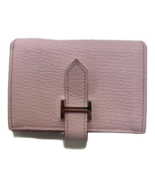 HERMES（エルメス）HERMES (エルメス) ベアン ミニ シェブルミゾル カードケース ピンク サイズ:-の古着・服飾アイテム