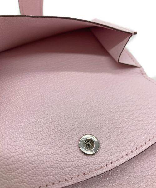 HERMES（エルメス）HERMES (エルメス) ベアン ミニ シェブルミゾル カードケース ピンク サイズ:-の古着・服飾アイテム