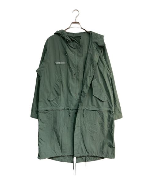 GU（ジーユー）GU (ジーユー) UNDERCOVER (アンダーカバー) 2WAYオーバーサイズモッズコート グリーン サイズ:Ｌの古着・服飾アイテム