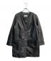 MOTOMACHI Zelal（モトマチゼラール）の古着「ノーカラーレザーコート」｜ブラック