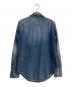 Saint Laurent Paris (サンローランパリ) ウォッシュ加工ピンタック デニムシャツ　663871 Y24AA インディゴ サイズ:M：12000円