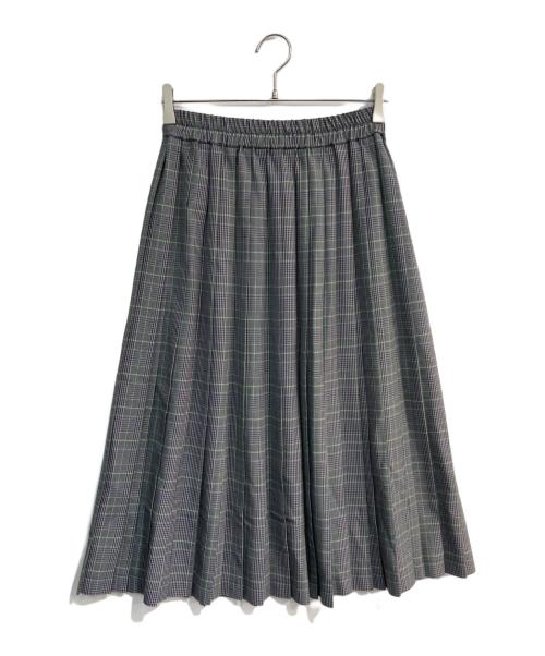 S.ESSENTIALS（エス エッセンシャルズ）S.ESSENTIALS (エス エッセンシャルズ) エコウールチェックプリーツスカート　P6S15-255 グレー サイズ:36の古着・服飾アイテム
