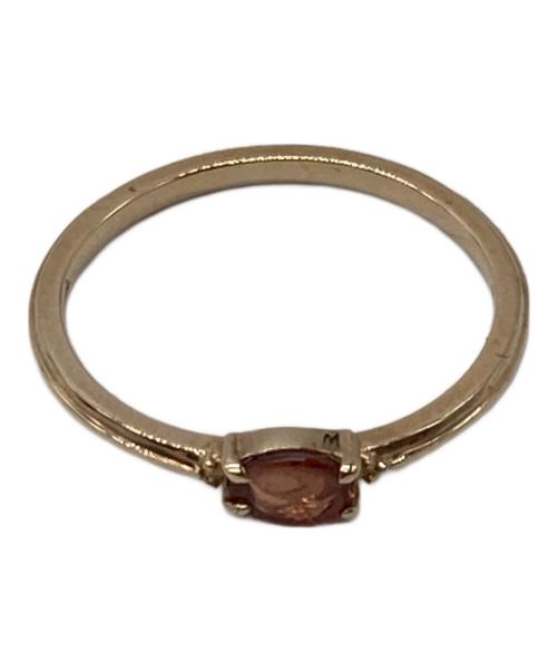 agete（アガット）agete (アガット) ガーネットナローリング ピンク サイズ:-の古着・服飾アイテム