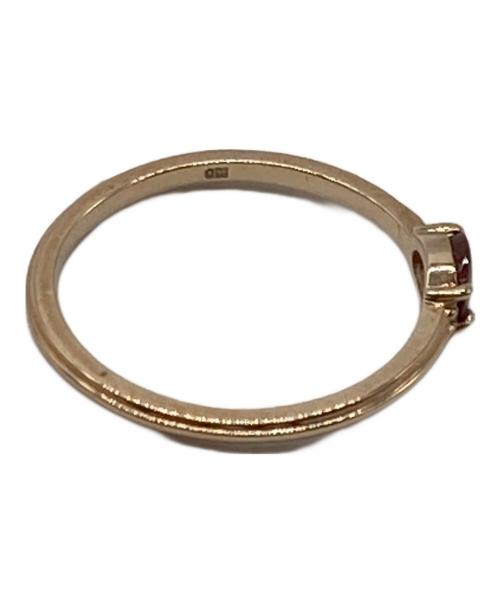 agete（アガット）agete (アガット) ガーネットナローリング ピンク サイズ:-の古着・服飾アイテム