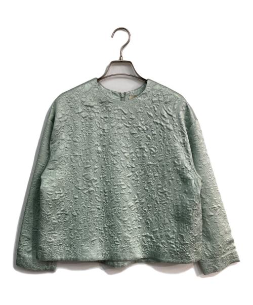 UNITED ARROWS（ユナイテッドアローズ）UNITED ARROWS (ユナイテッドアローズ) ACE/P フラワージャカード ブラウス グリーン サイズ:Freeの古着・服飾アイテム