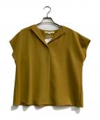 NATURAL BEAUTYナチュラルビューティー）の古着「ノースリーブシャツブラウス　018-9110411」｜イエロー