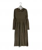 ma couleurマ クルール）の古着「バックカットアウトワンピース　J-4647」｜ブラウン