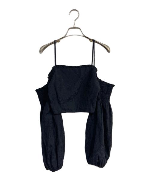 LE CIEL BLEU（ルシェルブルー）LE CIEL BLEU (ルシェルブルー) Shadow Jacquard Cami Top　24A63618 ブラック サイズ:36の古着・服飾アイテム