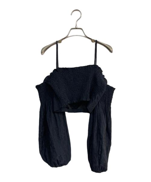 LE CIEL BLEU（ルシェルブルー）LE CIEL BLEU (ルシェルブルー) Shadow Jacquard Cami Top　24A63618 ブラック サイズ:36の古着・服飾アイテム