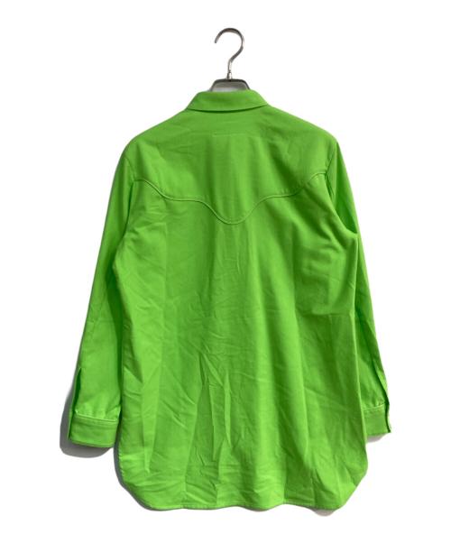 MM6 Maison Margiela（エムエムシックスメゾンマルジェラ）MM6 Maison Margiela (エムエムシックス メゾンマルジェラ) ウエスタンシャツ　21AW　S52DL0158 グリーン サイズ:38の古着・服飾アイテム