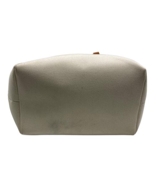 CELINE（セリーヌ）CELINE (セリーヌ) ホリゾンタルカバ キャンバス×レザー トートバッグ アイボリー×ブラウンの古着・服飾アイテム