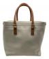 CELINE (セリーヌ) ホリゾンタルカバ キャンバス×レザー トートバッグ アイボリー×ブラウン：60000円
