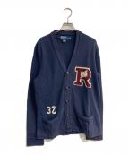 POLO RALPH LAURENポロ・ラルフローレン）の古着「レタードカーディガン」｜ネイビー