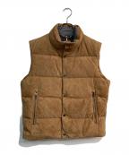 BOSSボス）の古着「T-Mest スウェードレザーダウンベスト」｜ブラウン