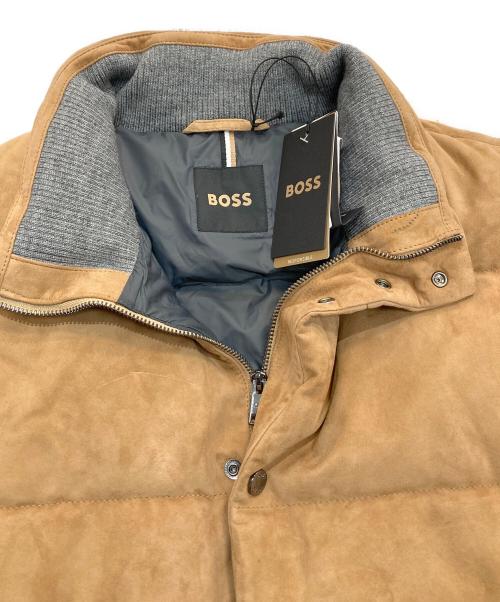 BOSS（ボス）BOSS (ボス) T-Mest スウェードレザーダウンベスト ブラウン サイズ:50の古着・服飾アイテム