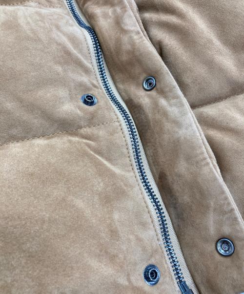 BOSS（ボス）BOSS (ボス) T-Mest スウェードレザーダウンベスト ブラウン サイズ:50の古着・服飾アイテム