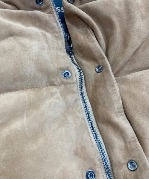 BOSS（ボス）BOSS (ボス) T-Mest スウェードレザーダウンベスト ブラウン サイズ:50の古着・服飾アイテム