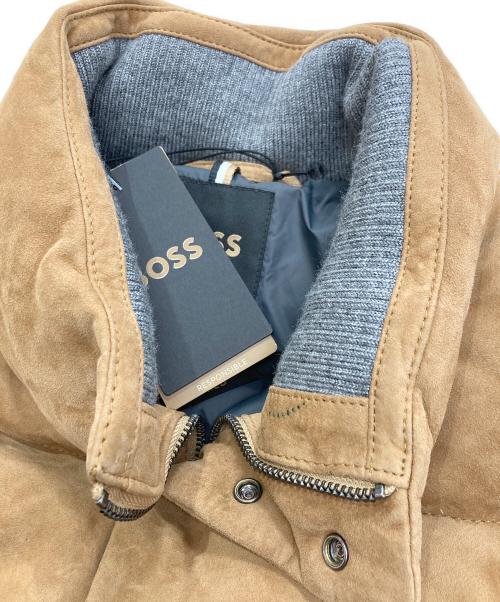 BOSS（ボス）BOSS (ボス) T-Mest スウェードレザーダウンベスト ブラウン サイズ:50の古着・服飾アイテム