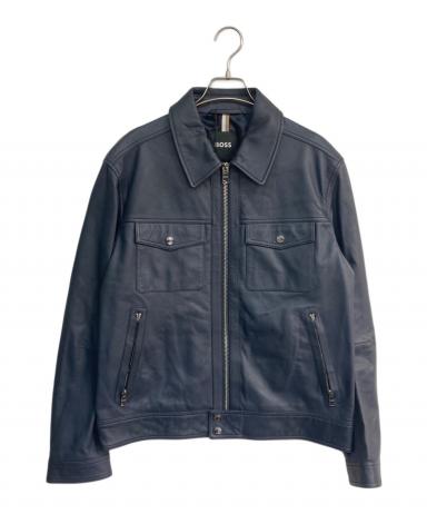 新品タグ付き✨ HUGO BOSS ラムレザージャケット 48 ネイビー L 3019006166945424_01_0635w.jpeg