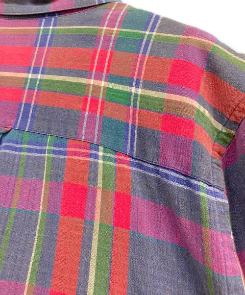 Eddie Bauer（エディーバウアー）Eddie Bauer (エディーバウアー) チェックシャツ ブルー×レッド サイズ:Lの古着・服飾アイテム