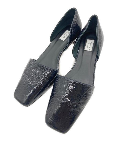 PELLICO SUNNY（ペリーコサニー）PELLICO SUNNY (ペリーコサニー) スクエアトゥーパンプス ブラック サイズ:38の古着・服飾アイテム