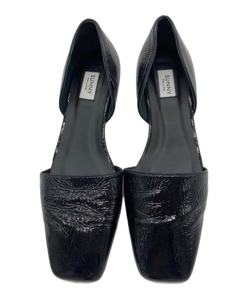 PELLICO SUNNY（ペリーコサニー）PELLICO SUNNY (ペリーコサニー) スクエアトゥーパンプス ブラック サイズ:38の古着・服飾アイテム