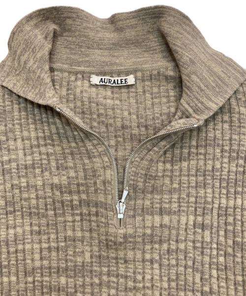 AURALEE（オーラリー）AURALEE (オーラリー) WIDE RIB KNIT ZIP POLO　A8AP02WR グレー サイズ:1の古着・服飾アイテム