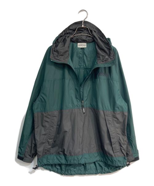 adidas（アディダス）adidas (アディダス) ハーフジップアノラックジャケット　80‘s デサント社 　AAD-6113 グリーンの古着・服飾アイテム