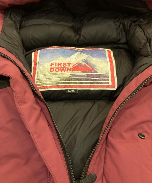 FIRST DOWN（ファーストダウン）FIRST DOWN (ファーストダウン) WRAP DOWN PARKA DICROS　F842502 ボルドー サイズ:Lの古着・服飾アイテム