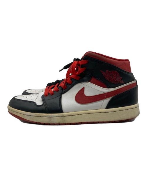 NIKE（ナイキ）NIKE (ナイキ) AIR JORDAN1 MID ブラック×レッド サイズ:27.5cmの古着・服飾アイテム