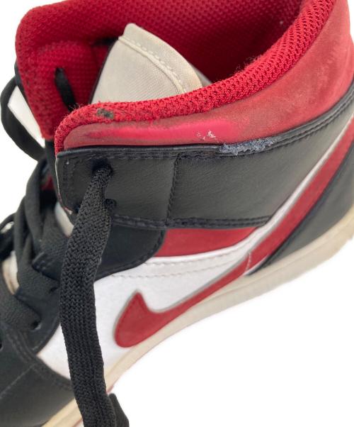 NIKE（ナイキ）NIKE (ナイキ) AIR JORDAN1 MID ブラック×レッド サイズ:27.5cmの古着・服飾アイテム