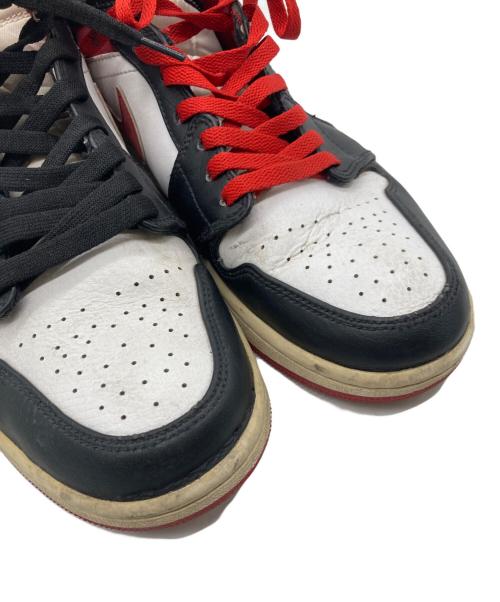 NIKE（ナイキ）NIKE (ナイキ) AIR JORDAN1 MID ブラック×レッド サイズ:27.5cmの古着・服飾アイテム
