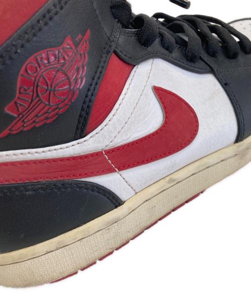 NIKE（ナイキ）NIKE (ナイキ) AIR JORDAN1 MID ブラック×レッド サイズ:27.5cmの古着・服飾アイテム
