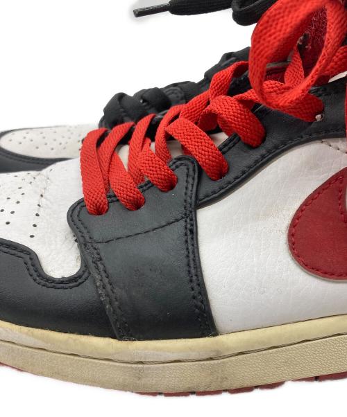 NIKE（ナイキ）NIKE (ナイキ) AIR JORDAN1 MID ブラック×レッド サイズ:27.5cmの古着・服飾アイテム