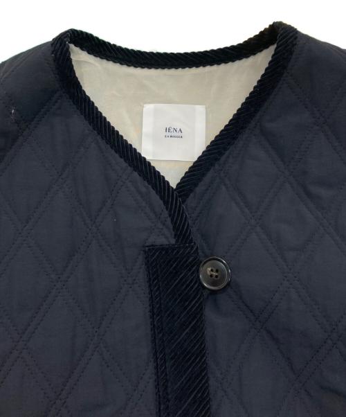 IENA LA BOUCLE（イエナ ラ ブークル）IENA LA BOUCLE (イエナ ラ ブークル) ナイロンキルティングブルゾン　21011914147030 ネイビー サイズ:38の古着・服飾アイテム